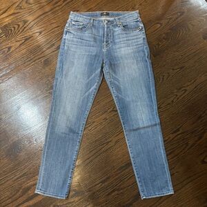 7 For All Mankind Women's Straight Leg Jeans - Light Blue